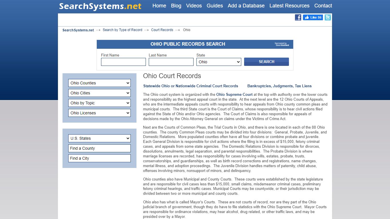 Ohio Court Records